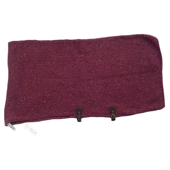 Simply Noelle NWT Purple Maroon Knit Shawl Wrap Poncho Cape Boho Cozy Lagenlook - Picture 9 of 10